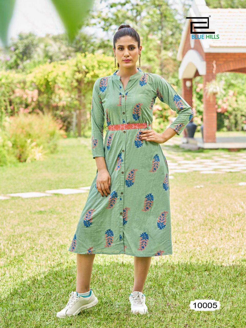 Blue Hills Belt 10 Fancy Party Wear Heavy Rayon Designer Kurti Collection